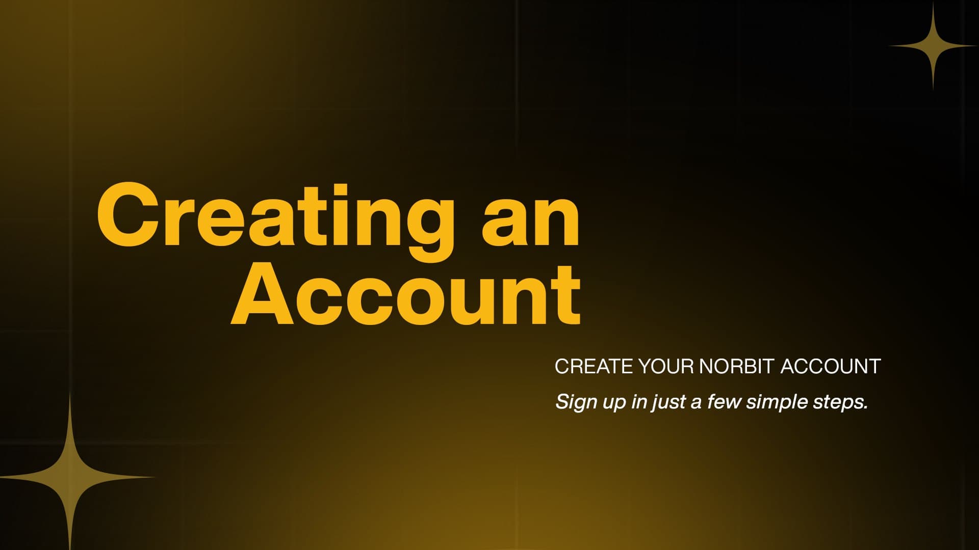 How to Create a Norbit Account